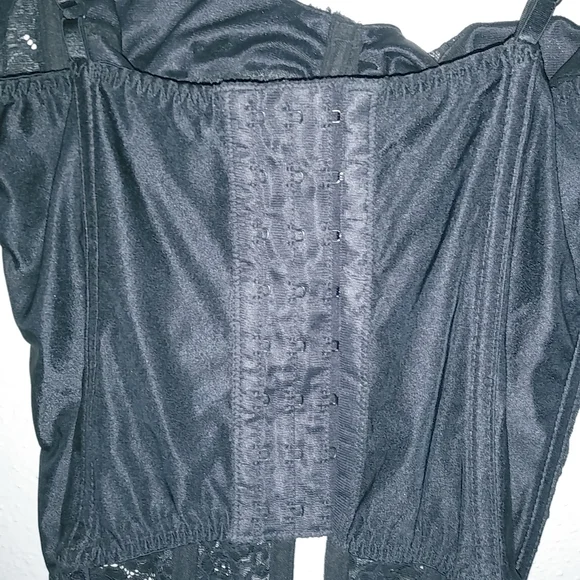 Victoria Secret 34C Black Bustier Garter Belt Lingerie - Picture 3 of 7